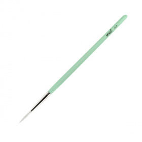 Кисть синтетика №3 круглая, Альбатрос Artkisti Neon удлиненная, ручка пластик, короткая, мятного цв.