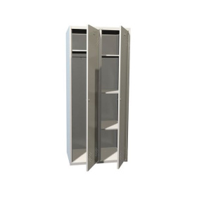Шкаф металлический для одежды LS 21 U, 1830x600x500, 1746x311/286x468, ключ, 2, 4, нет, -