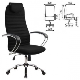 МТТ Кресло для руководителя МЕТТА SU-BK131-10CH+Комплект Ch, ткань TW черный