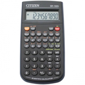 Калькулятор Инженерный Citizen SR-135N 8+2 разрядный, 154*84мм, черный