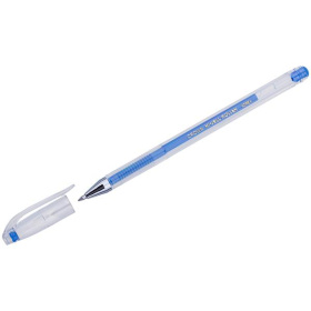 Ручка гелевая Crown Hi-Jell Color голубая 0,7 мм