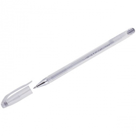 Ручка гелевая Crown Hi-Jell Metallic серебро 0.7 мм