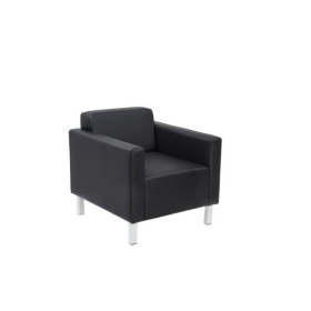 ЕВРО Кресло (710х770х700), кожзам черный
