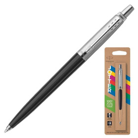 Ручка шариковая Parker Jotter Color Black M, синие чернила, блистер