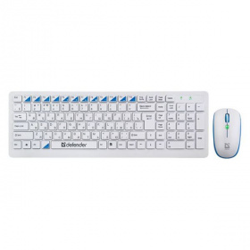 Набор беспроводной клавиатура и мышь Defender 895 Skyline белый