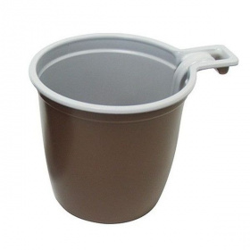 Чашка одноразовая кофейная 180 мл коричневая 12 шт/уп