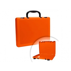 Портфель-кейс А4 Стамм КС14, 1 отдел, на защелках, для переноски и хранения документов, оранжевый