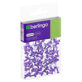 Кнопки для пробковых досок Berlingo 50 шт/уп, фиолетовые