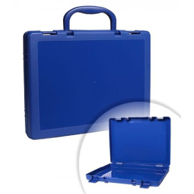Портфель-кейс A4 Стамм КС11, 1 отдел, на защелках, для переноски и хранения документов, синий