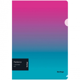 Папка-уголок A4 непрозрачная 200 мкм Berlingo Radiance, розовый/голубой градиент