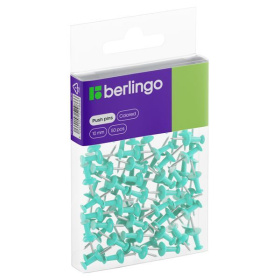 Кнопки для пробковых досок Berlingo 50 шт/уп, бирюзовые