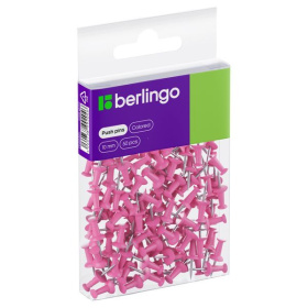 Кнопки для пробковых досок Berlingo 50 шт/уп, розовые