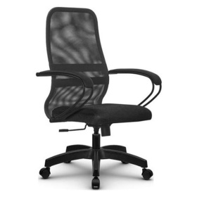 МТТ Кресло для оператора SU-CK130-8 +Комплект Pl черный, сетка/ткань темно-серый