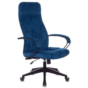 БРК Кресло для руководителя CH-608/FABRIC-DBLUE, ткань темно-синий Velvet 29