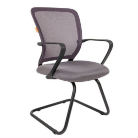 ТПТ Кресло для посетителей CHAIRMAN 698V, ткань-сетка/ткань: TW-04/TW-12 серый