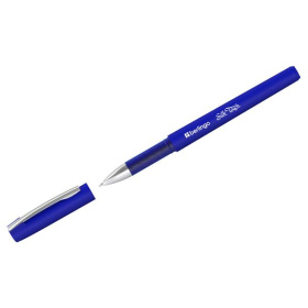 Ручка гелевая Berlingo Silk Touch синяя, прорезиненный корпус 0.5 мм