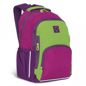 Рюкзак подростк., Grizzly RD-143-3/2 , две лямки, фиолетовый-салатовый