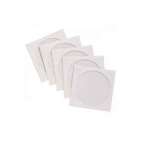 Конверты бумажные с окном для компакт-дисков 25 шт/уп