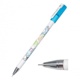 Ручка гелевая Flexoffice Rabbit, синяя 0,4 мм