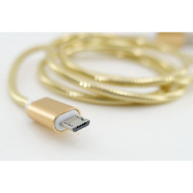 Kабель USB A-microB 1.0m Energy ET-28 золотой