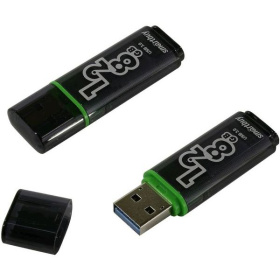 Флэш-накопитель 128 GB SmartBuy SB128GBGS-DG Glossy Dark Grey USB3.0 серый