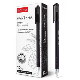 Ручка гелевая Hatber Pantera черная 0,5 мм