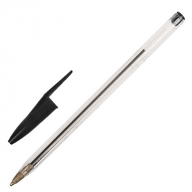 Ручка шариковая Staff Basic Budget BP-02, черная 0,5 мм