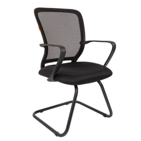 ТПТ Кресло для посетителей CHAIRMAN 698V, ткань-сетка/ткань: TW-01 черный/TW-11 черный