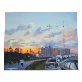Картина на подрамнике 40*50 см Новый Петрозаводск (холст/масло) Антонова П.