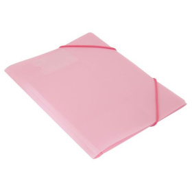Папка с угловыми резинками A4 Gems карман для визитки, розовый аметист