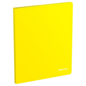 Папка 20 карманов Berlingo Soft Touch, 17мм, 700 мкм, с внутр. карманом, желтая