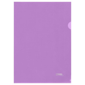 Папка-уголок A4 прозрачная 180 мкм Стамм фиолетовая