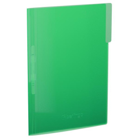 Скоросшиватель пластиковый A4 500 мкм Berlingo No Secret, пластик. фиксатор, полупрозрачная зеленая