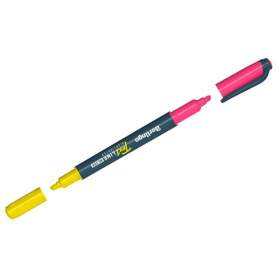 Текстовыделитель двусторонний Berlingo Textline  HL220, желто-розовый, 0,5-4 мм.