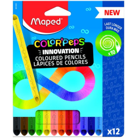 Карандаши цветные трехгранные 12 цв., Maped Color Peps INFINITY в карт. упак