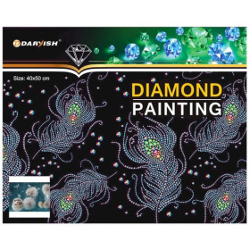 Мозаика алмазная Ежики-одуванчики 40*50 см., DV-9518-4