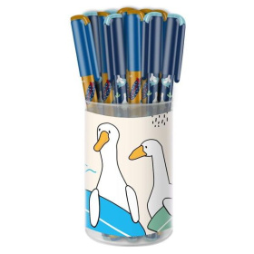 Ручка шариковая Lorex KIDS SURF DUCK Slim Soft, синяя, масл.чернила, игольч. стержень, 0.5 мм