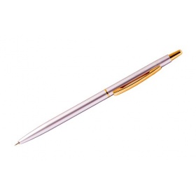 Ручка шариковая в дерев.футляре Slim Line NBP-5A5 серебро