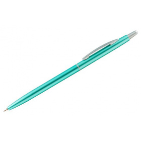 Ручка шариковая в дерев.футляре Slim Line NBP-6A5 матовая/аквамарин