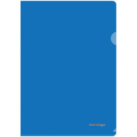 Папка-уголок A4 прозрачная 180 мкм синяя