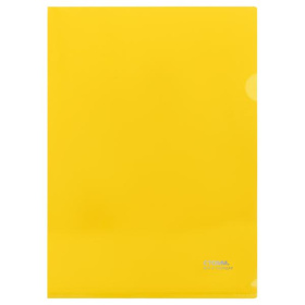 Папка-уголок A4 прозрачная 180 мкм желтая