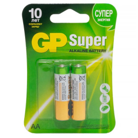 Батарейка AA (LR06) GP Super (2 шт.) алкалиновая
