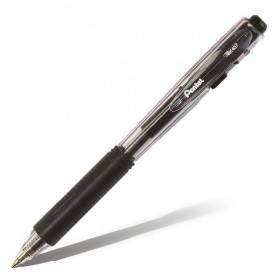 Ручка шариковая Pentel BK437 черная, автоматическая, грип 0,7 мм