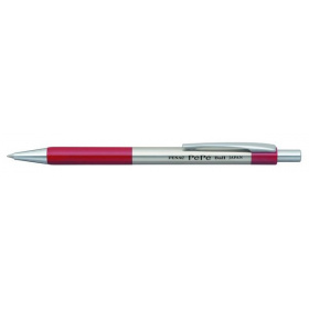 Ручка шариковая Penac Pepe синяя, красный металл. корпус, автоматическая 0,7 мм