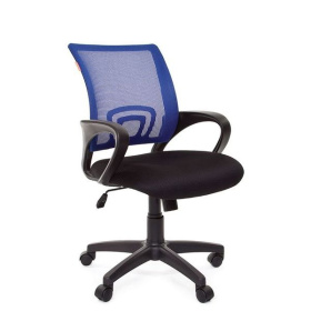 ТПТ Кресло для оператора СН-696, ткань-сетка/ткань: DW 61 синий/TW-11 черный