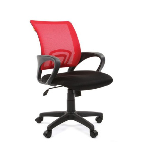 ТПТ Кресло для оператора СН-696, ткань-сетка/ткань: DW 69 красный/TW-11 черный