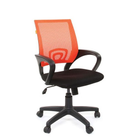 ТПТ Кресло для оператора СН-696, ткань-сетка/ткань: DW 66 оранжевый/TW-11 черный