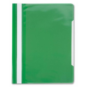 Скоросшиватель пластиковый A4 160 мкм с обложкой-карманом, зеленый