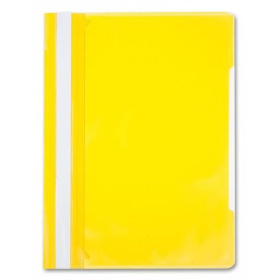 Скоросшиватель пластиковый A4 160 мкм с обложкой-карманом, желтый