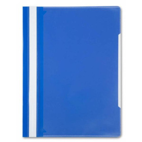 Скоросшиватель пластиковый A4 160 мкм с обложкой карманом, синий
